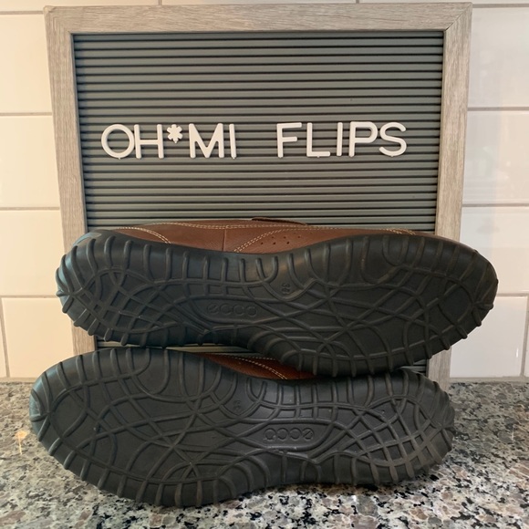 Ecco Womens Brown Leather Slip On Walking Loafers - Picture 7 of 10